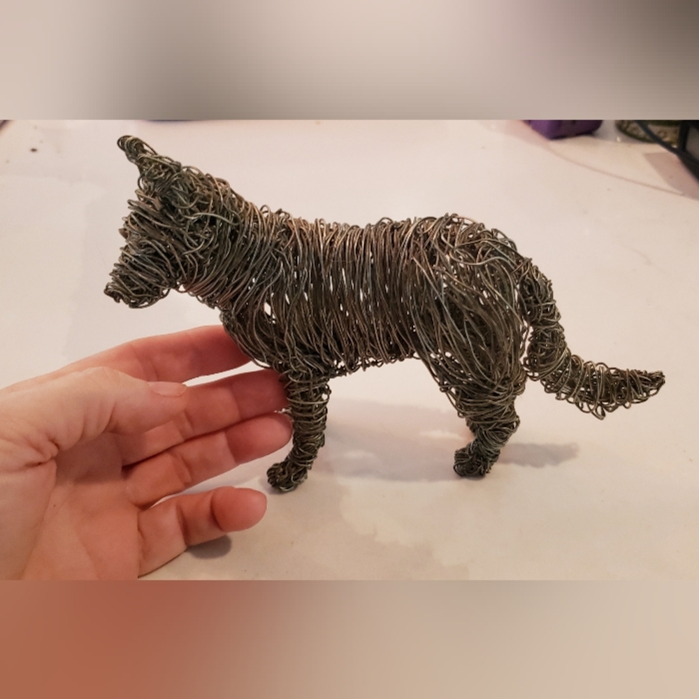 Wire Art of German Shepherd Dog, Vintage, artist unknown - Picture 2 of 14